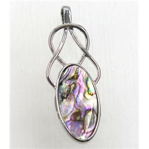 Paua Abalone shell pendant, approx 16-40mm