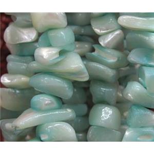 Fresh water shell bead, freeform, approx 5-13mm