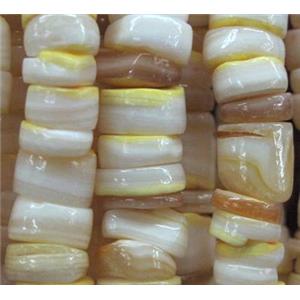 heishi, Fresh water shell bead, approx 5-6mm, 40cm length