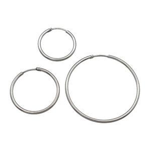 raw Stainless Steel Hoop Earring, approx 50mm dia