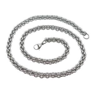 Raw Stainless Steel Necklace, approx 7mm, 54cm length