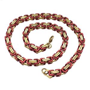 Stainless Steel Necklace Gold Plated, approx 8mm, 54cm length