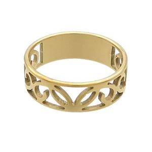 Stainless Steel Rings Gold Plated, approx 6mm, 18mm dia