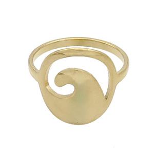 Stainless Steel Rings Gold Plated, approx 13-14mm, 18mm dia