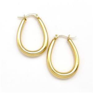 304 Stainless Steel Latchback Earring Gold Plated, approx 4mm, 22-32mm