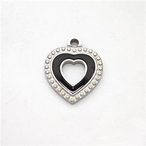 Stainless Steel Pendant, Platinum Plated, approx 12mm