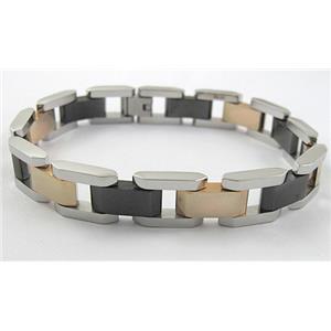 Stainless steel Bracelet, 12mm wide, 22cm (8.5 inch) length