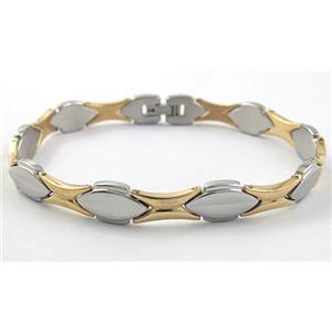 Stainless steel Bracelet, 8mm wide, 22cm (8.5 inch) length