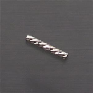 Sterling Silver Column Beads, approx 1.5x10mm