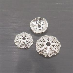 Sterling Silver Beadcaps, approx 6mm