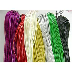 Jewelry Metallic Cord, Mix Color, 1.5mm dia