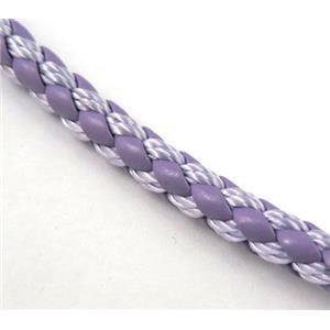 PU leather cord, round, approx 5mm dia