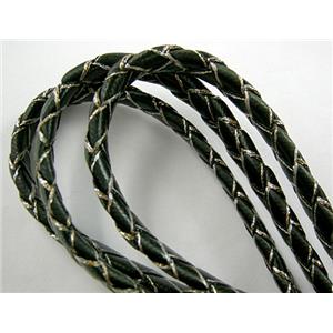 Waxed Cord, Braided, Flat, grade-A, 10mm wide