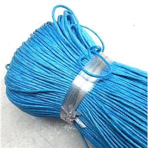 jewelry Binding Waxed Wire, aqua, 1.0mm dia, approx 800meters per roll