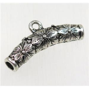 tibetan silver hanger, non-nickel, approx 7.5x30mm, 3mm hole