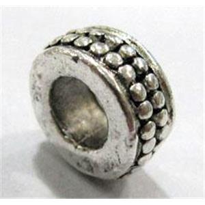 Tibetan Silver Spacers bead, 9mm dia