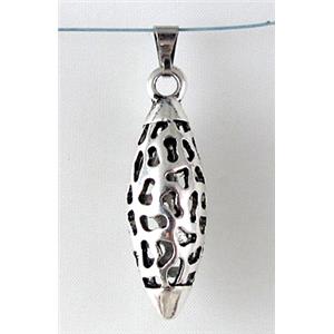 Tibetan Silver pendants, 11mm dia, 34mm length