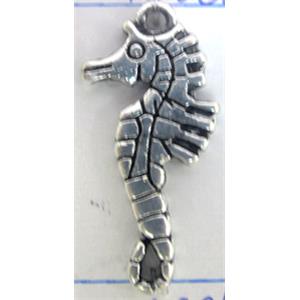 Tibetan Silver seahorse pendants, 34x15mm