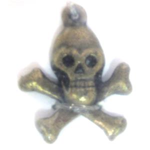 Skull Charm, Tibetan Silver pendants, antique bronze, 16.5x17.3mm