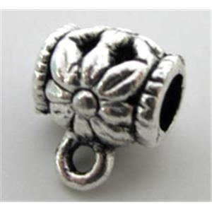 tibetan silver hanger, non-nickel, 8mm length, 3.8mm hole