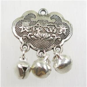 tibetan silver pendant, non-nickel, approx 20-25mm