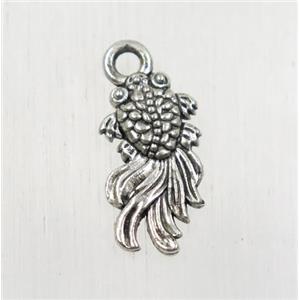 tibetan silver zinc fish pendant, non-nickel, approx 8x15mm