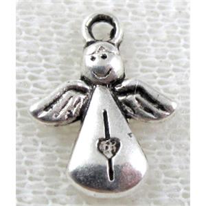 Tibetan Silver praying angel Charms Non-Nickel, 13x17mm