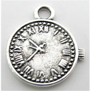 watch charm, Tibetan Silver pendant, Non-Nickel, 15mm dia