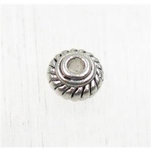 Tibetan Silver Spacers beads Non-Nickel, zinc alloy bead, approx 5mm dia