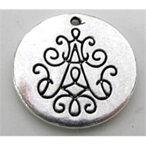 Tibetan Silver charms pendants, Non-Nickel, 20mm