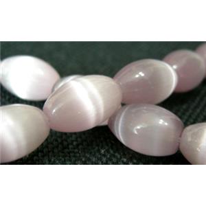 Cats eye beads, rice, light purple, 8x5mm, 50 beads per st.