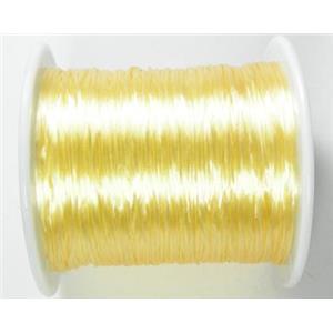 Crystal wire, stretchy, flat, lt.yellow, 16.2meters per roll