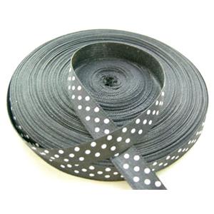 Black Satin Ribbon, 10mm wide, 50yards per roll