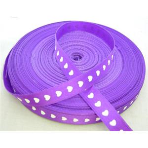 Deep Purple Satin Ribbon, 10mm wide, 50yards per roll