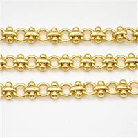 Copper Chain Gold Plated, approx 6mm, 6-7mm