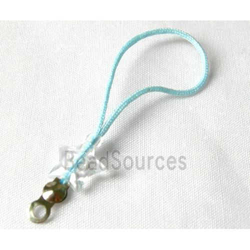 cellphone strap, string  hangers, aqua