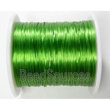 stretchy Crystal wire, flat, green