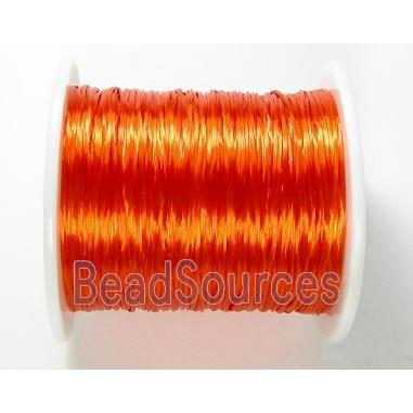 stretchy Crystal wire, flat, nacarat