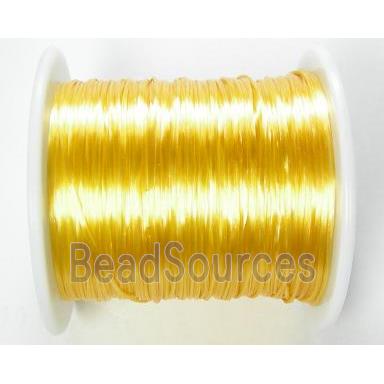 Crystal wire, stretchy, flat, lt.yellow