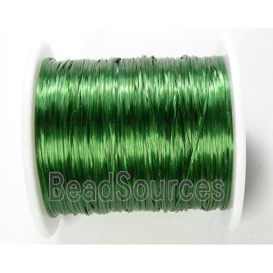 Crystal wire, stretchy, flat, deep green