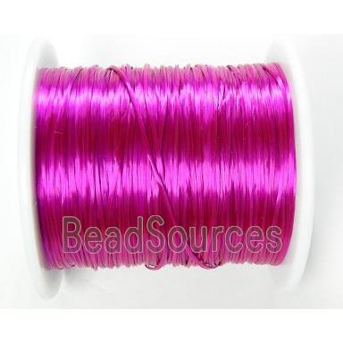 Crystal wire, stretchy, flat, fuchsia